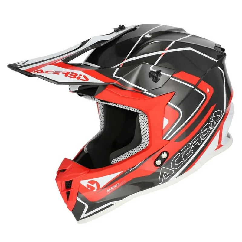 ACERBIS LINEAR 22-06 752 CASCO MOTOCROSS DE MOTO GRIS ROJO