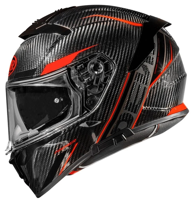 PREMIER DEVIL CARBON ST2 CASCO DE MOTO INTEGRAL NEGRO ROJO