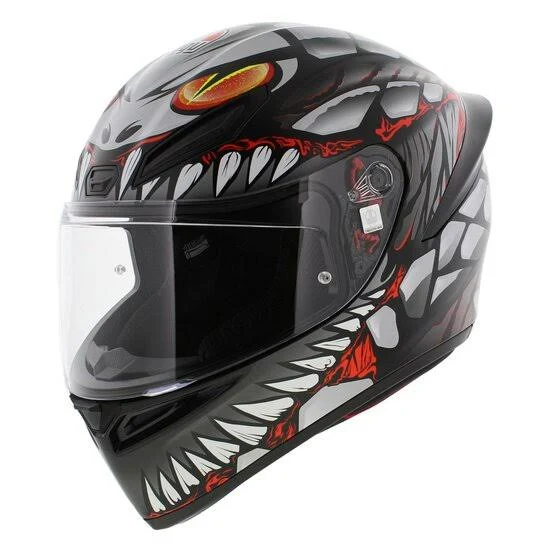 AGV K1 S LYZARD CASCO INTEGRAL DE MOTOCICLETA NEGRO MATE GRIS ROJO