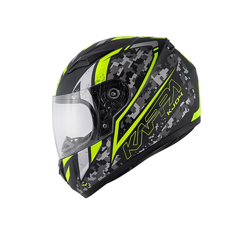 KAPPA KJ04 Junior Motocicleta Integral Casco Negro Mate Amarillo