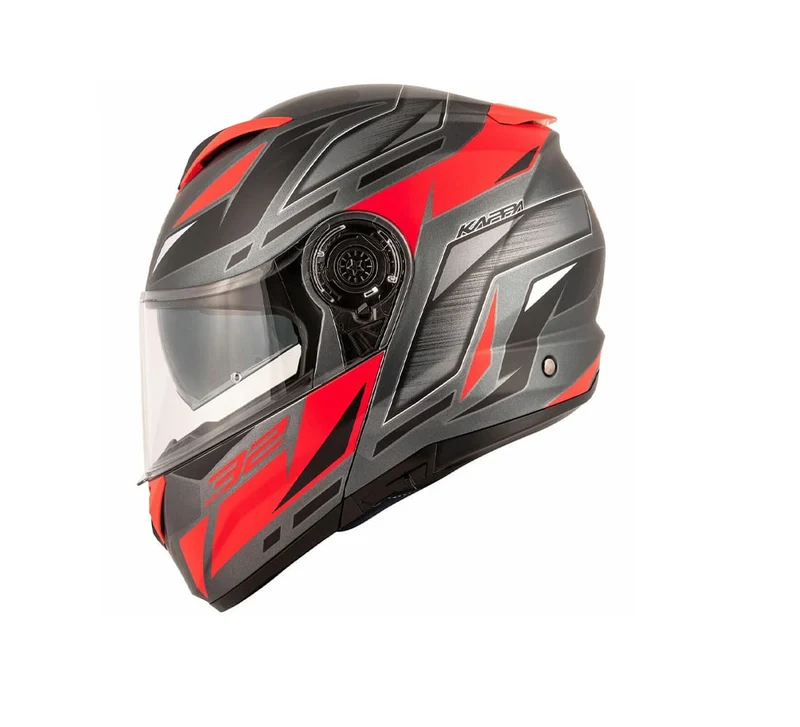 KAPPA KV32 TRONG Moto Modular Casco Titanio Rojo