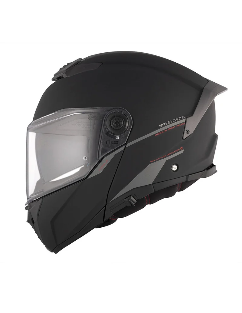 MT ATOM 2 SV SOLID MODULAR CASCO DE MOTO A1 NEGRO MATE