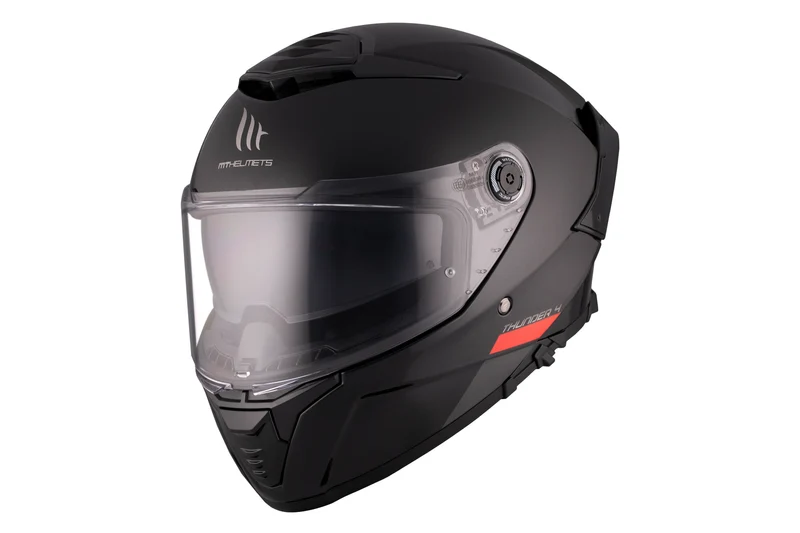 MT THUNDER 4 SV SOLID INTEGRAL DEPORTIVO CASCO DE MOTO A1 NEGRO BRILLANTE