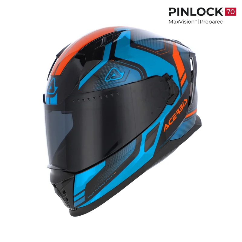 ACERBIS CASCO X-WAY GRAPHIC AZUL NARANJA