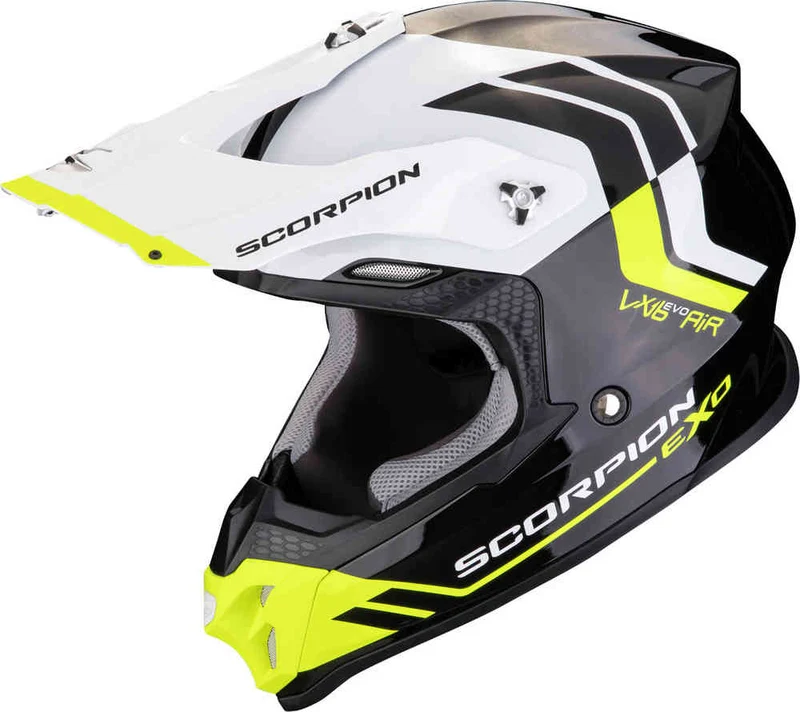 SCORPION VX 16 EVO AIR FUSION Motocross Casco Negro Amarillo