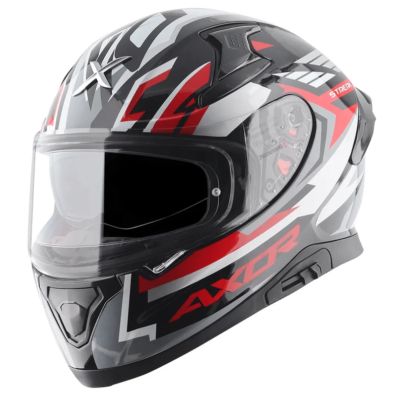 AXOR APEX STREAK CASCO INTEGRAL DE MOTOCICLETA NEGRO_ROJO