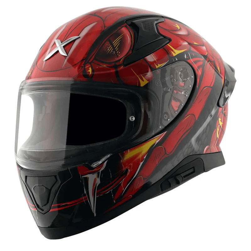 AXOR APEX VENOMOUS DV CASCO INTEGRAL DE MOTO NEGRO ROJO