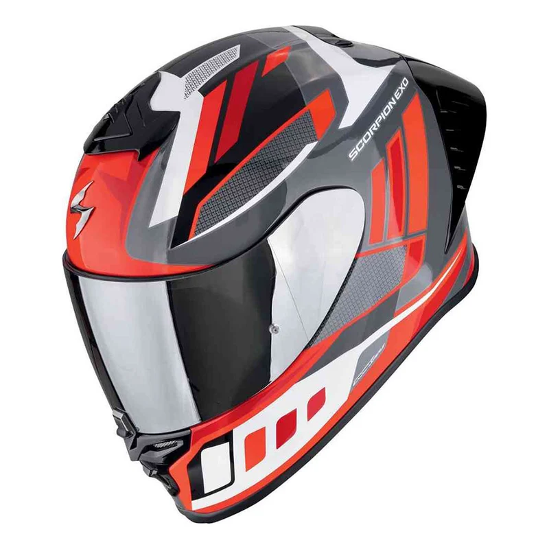 SCORPIONEXO-R1 EVO AIR VITAL INTEGRAL CASCO Gris Blanco Rojo