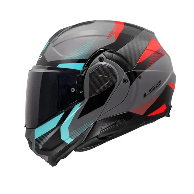 LS2 FF910 ADVANT II TRIPLE CASCO MODULAR MOTOCICLETA NEGRO GRIS AZUL ROJO