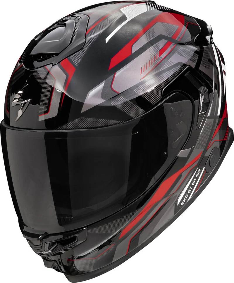SCORPION CASCOS INTEGRALES EXO-GT SP AIR AUGUSTA NEGRO GRIS ROJO
