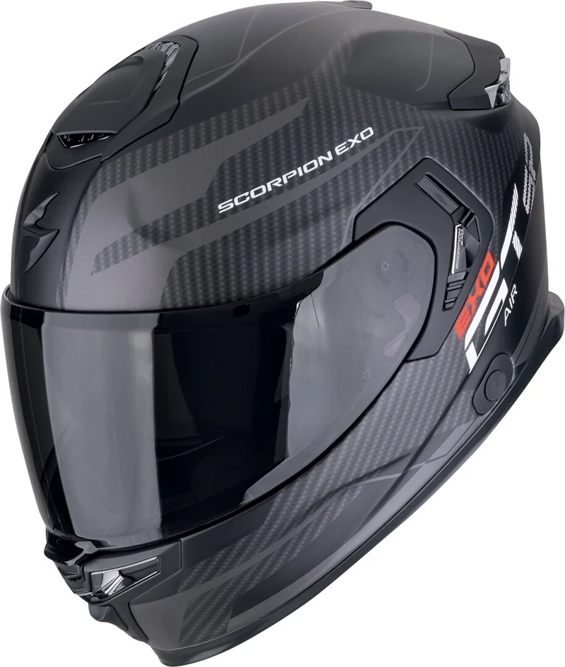 SCORPION CASCOS INTEGRALES EXO-GT SP AIR FLEX NEGRO MATE PLATA