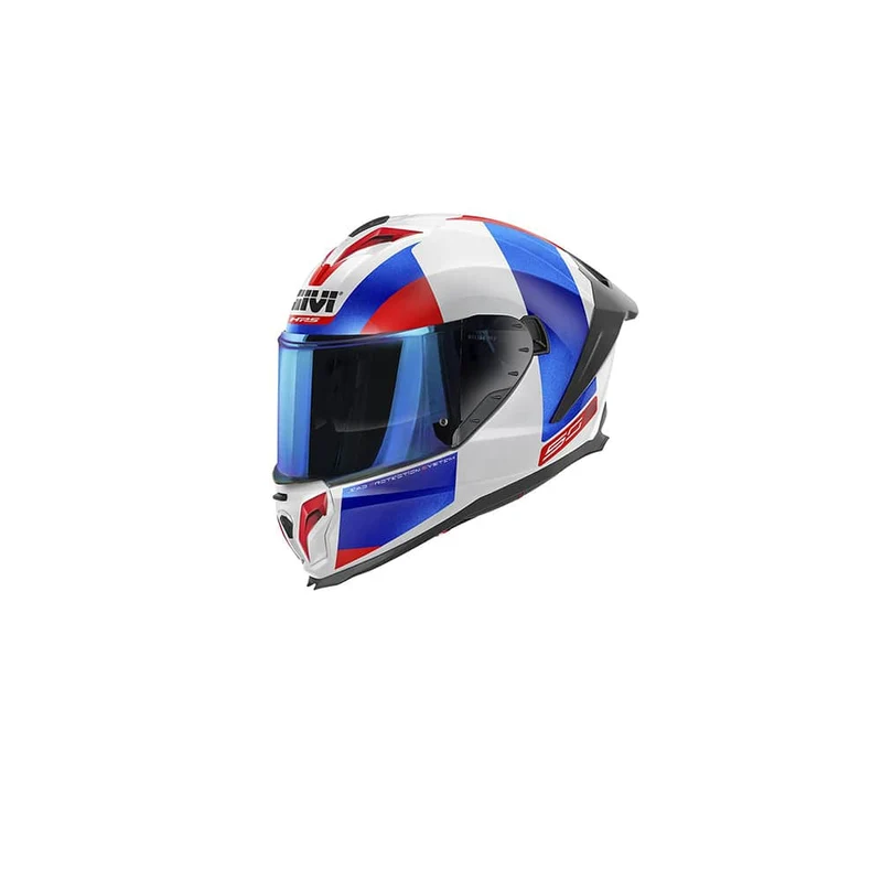 GIVI H503 VISION Casco Integral Para Moto Blanco Azul Rojo