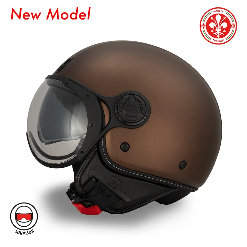 Casque JET A-Ventura marron monochrome de MM Independent