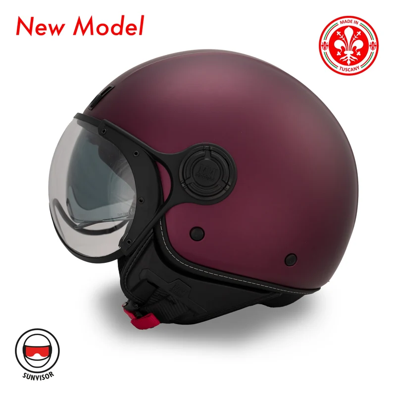 Casque JET A-Ventura Magenta mat monochrome de MM Independent