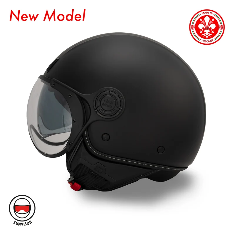Casque JET A-Ventura noir monochrome de MM Independent