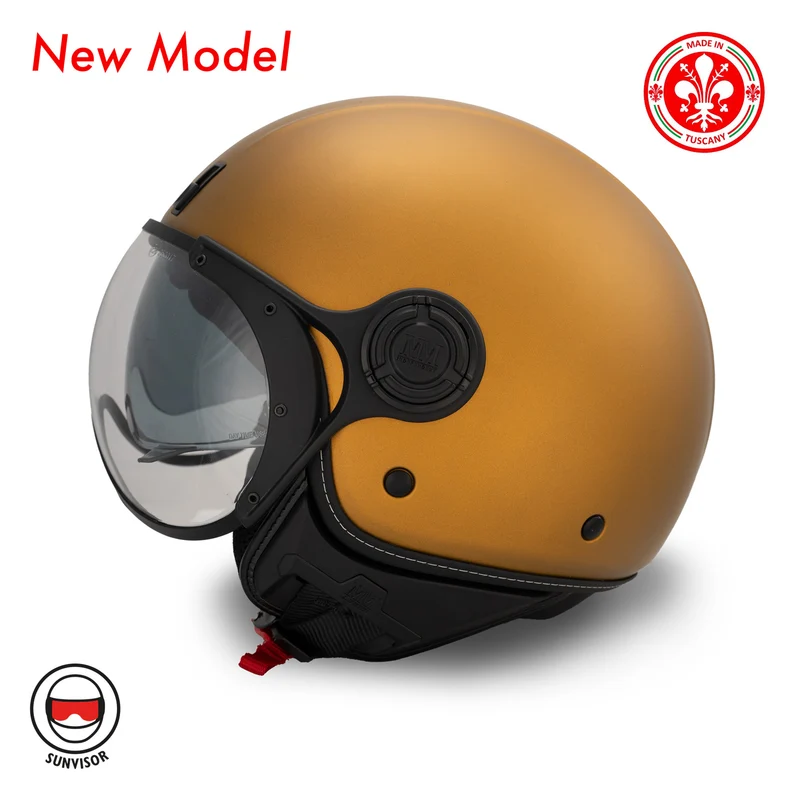Casque JET A-Ventura Gold Monochrome de MM Independent