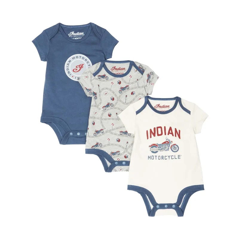 Kid's Short Sleeve Bodysuit, 3 Pack