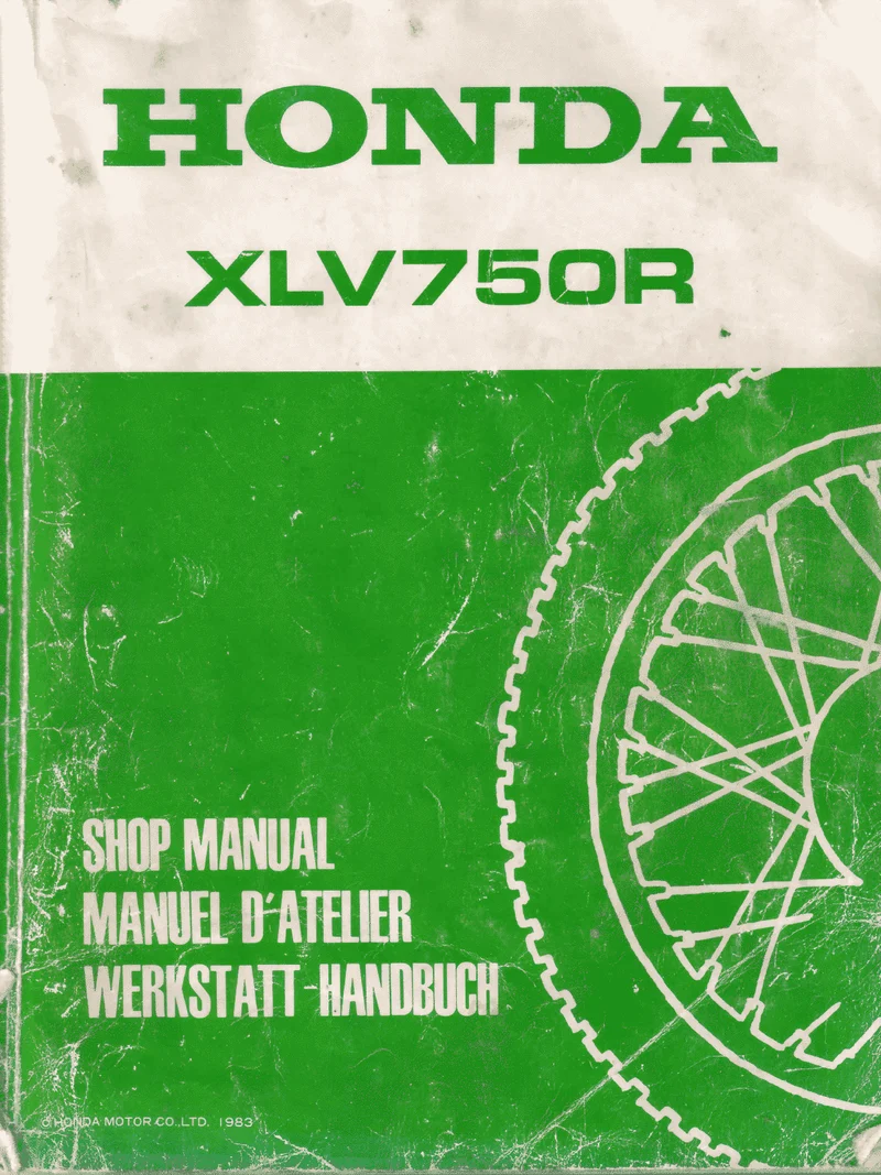 Manuel de réparation Honda 750 XLV