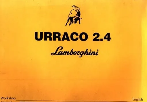 Manuel d'atelier lamborghini Urraco