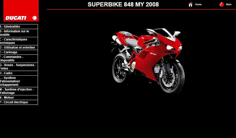 manuel d'atelier Ducati 848 Evo 2008
