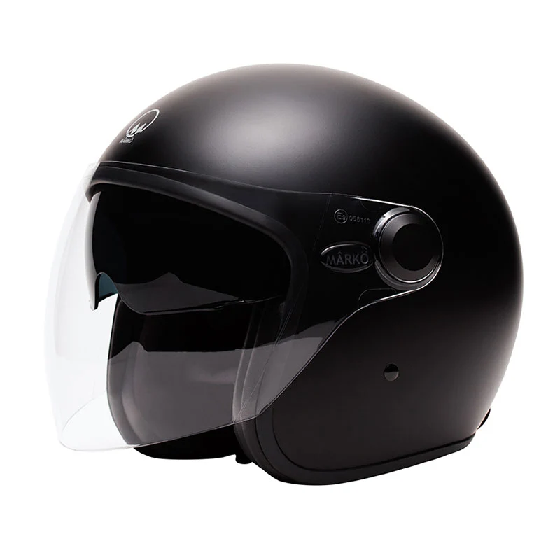 Casque Jet BOREAL (Noir mat) | Mârkö