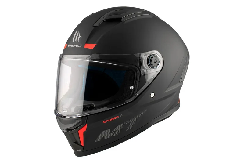 MT STINGER 2 SOLID TOURING S PARA INTEGRALES CASCO DE MOTO A1 NEGRO MATE
