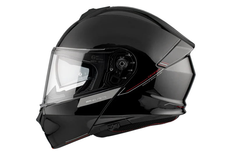 MT GENESIS SV SOLID TURISMO MODULAR CASCO DE MOTO A1 NEGRO BRILLO