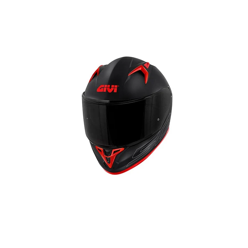 GIVI 50.9 ATOMIC BCRD CASCO INTEGRAL DEPORTIVO MOTOCICLETA NEGRO ROJO