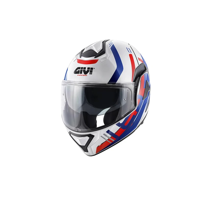 GIVI X30 PULSAR CASCO MODULAR DE MOTO BLANCO AZUL ROJO