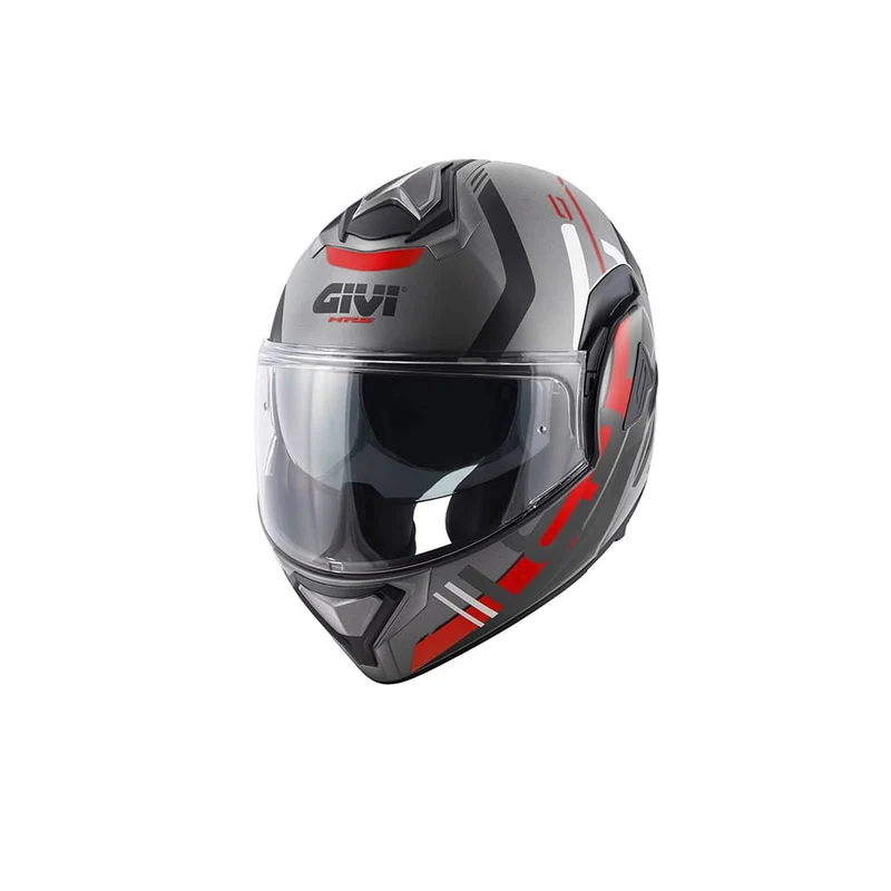 GIVI X30 PULSAR CASCO MODULAR DE MOTO TITANIO MATE NEGRO ROJO