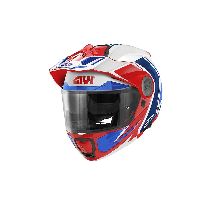GIVI X27R TOURER TRWL AVENTURA MOTO CASCO MODULAR AZUL BLANCO ROJO
