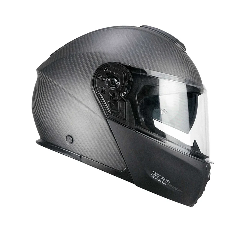 CGM 560C MAD MONO CARBONO CASCO MODULAR NERO OPACO