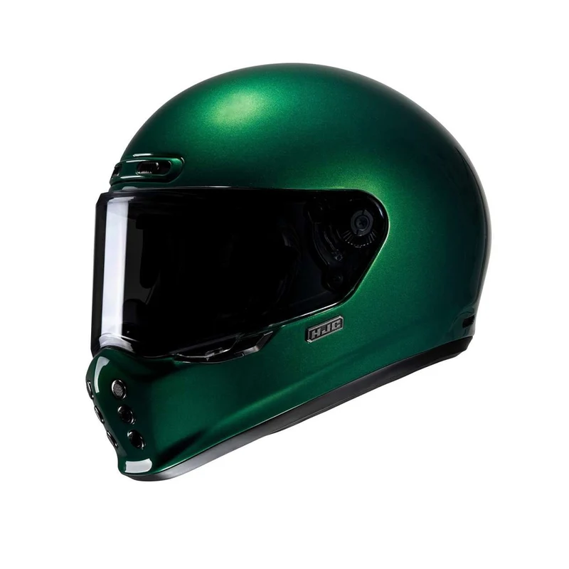 HJC V10 UNI carreras moto intenso integral Casco verde
