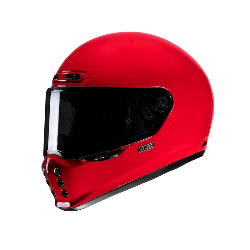 HJC V10 UNI carreras moto integral Casco intenso rojo