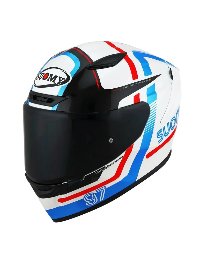 SUOMY-CASCOS TRACK-1 NINETY SEVEN WHITE/RED E06
