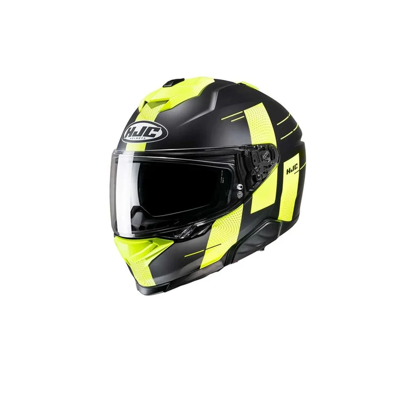 HJC- I71 PEKA MC3HSF Casco Integral Moto Negro Mate Amarillo Fluo