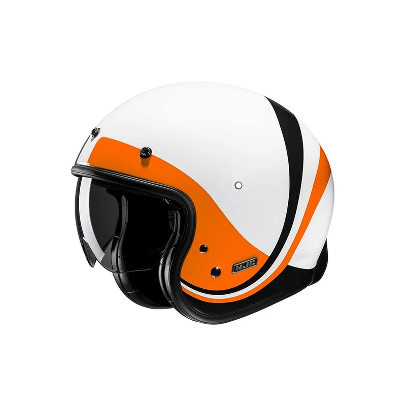 HJC V31 EMGO MC7 Jet Casco Moto Blanco Negro Naranja
