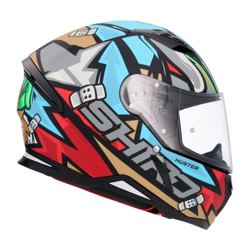 SHIRO CASCO HUNTER RACCOON AZUL MATE