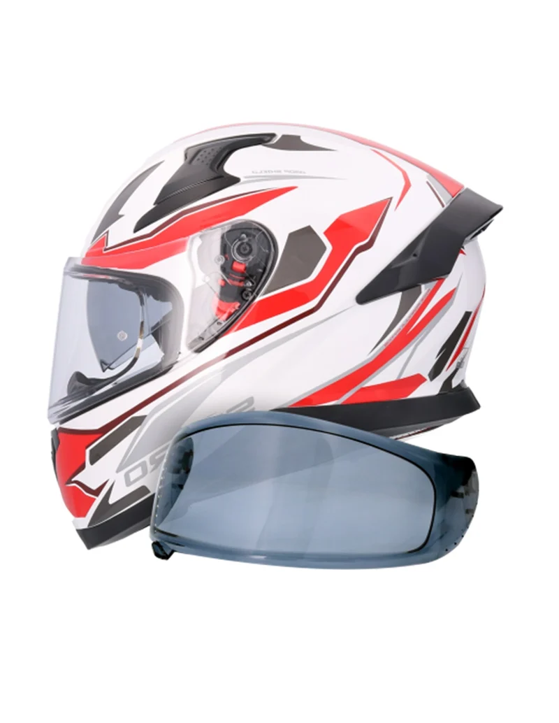 SHIRO CASCO KATANA SHARP BLANCO ROJO