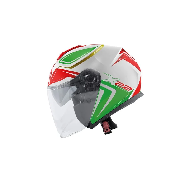 GIVI X.22 PLANET HYPER CASCO JET BLANCO VERDE ROJO