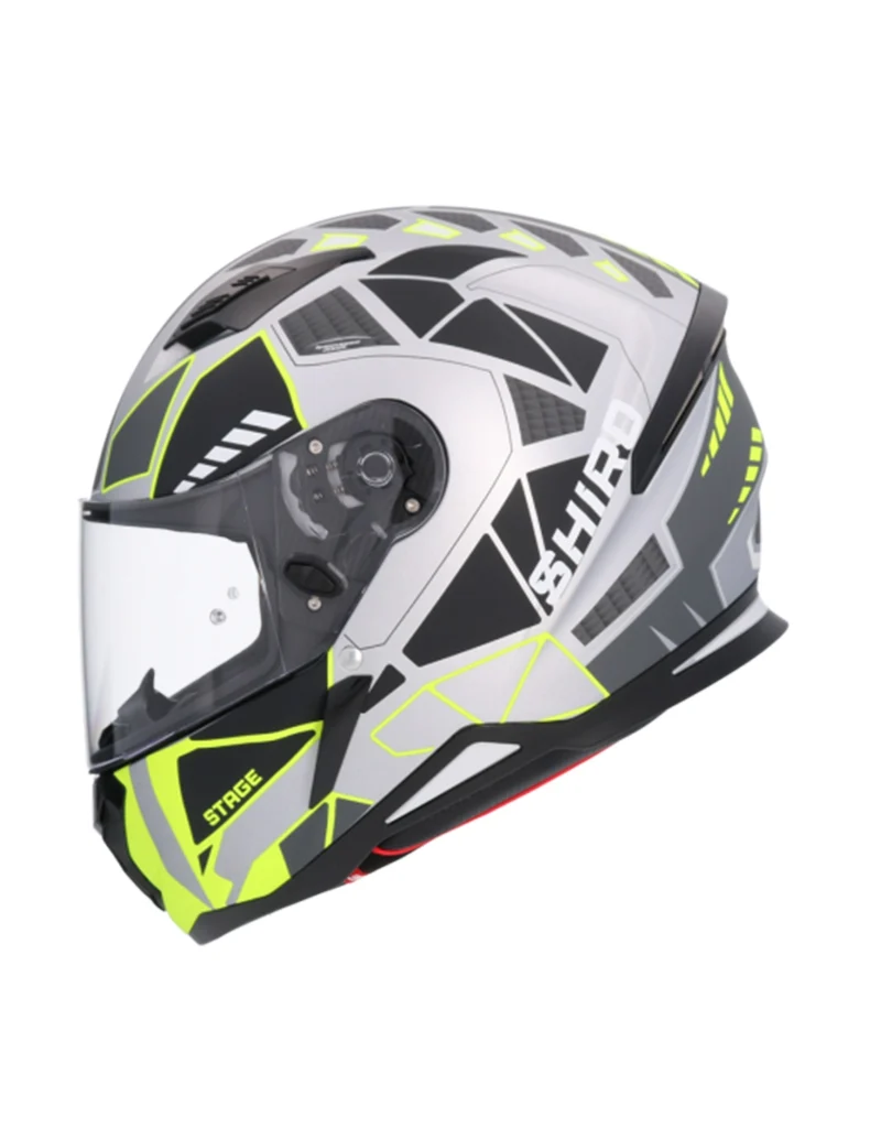 SHIRO CASCO HUNTER SH-890 EDGE PLATA MATE