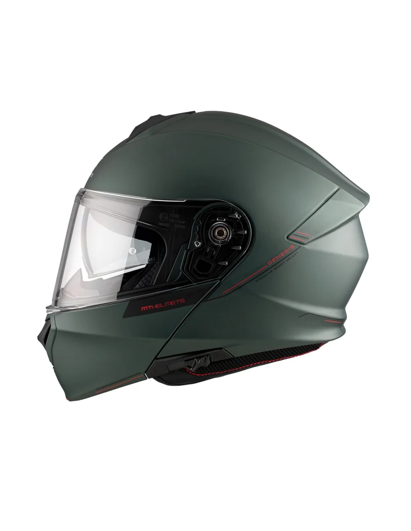 MT GENESIS SV SOLID AVENTURA S MODULAR CASCO DE MOTO A6 VERDE MATE