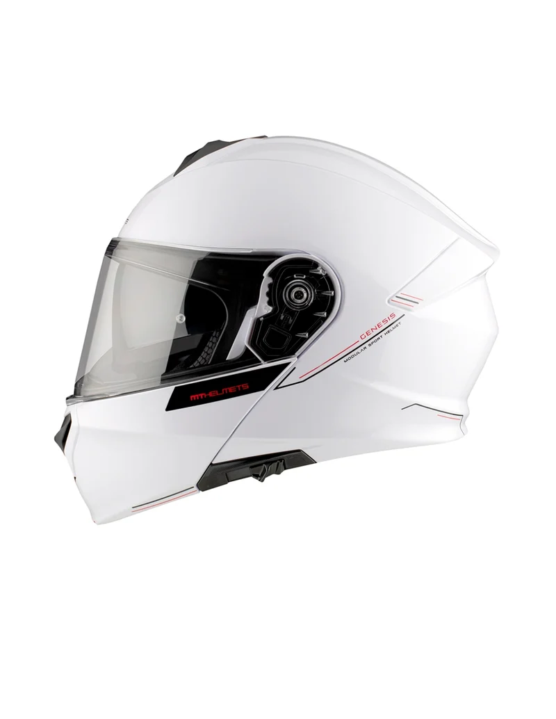 MT GENESIS SV SOLID MODULAR CASCO DE MOTO A0 BLANCO BRILLANTE