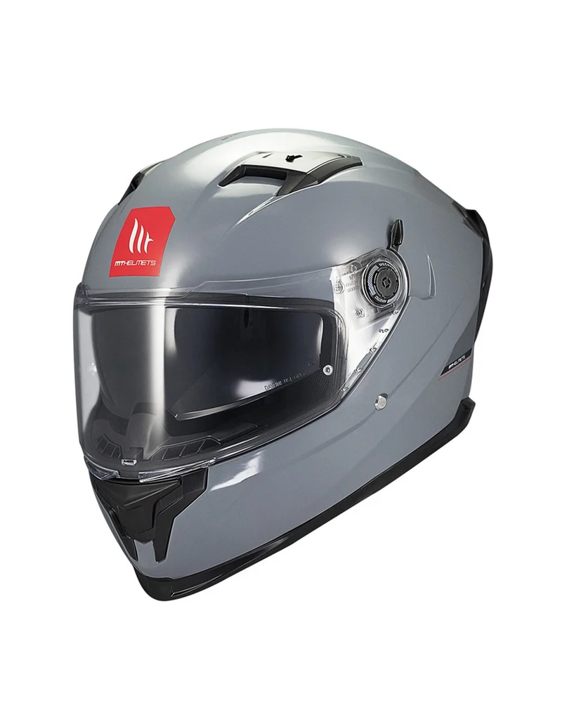 MT BRAKER SV SOLID CASCO DE MOTO A12 GRIS BRILLO
