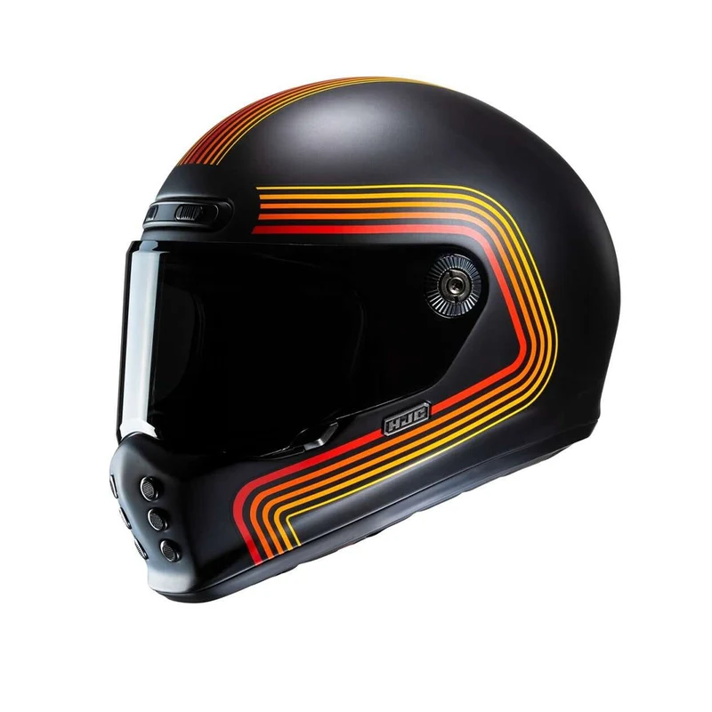 HJC V10 FONI MC1SF moto integral Casco negro mate rojo