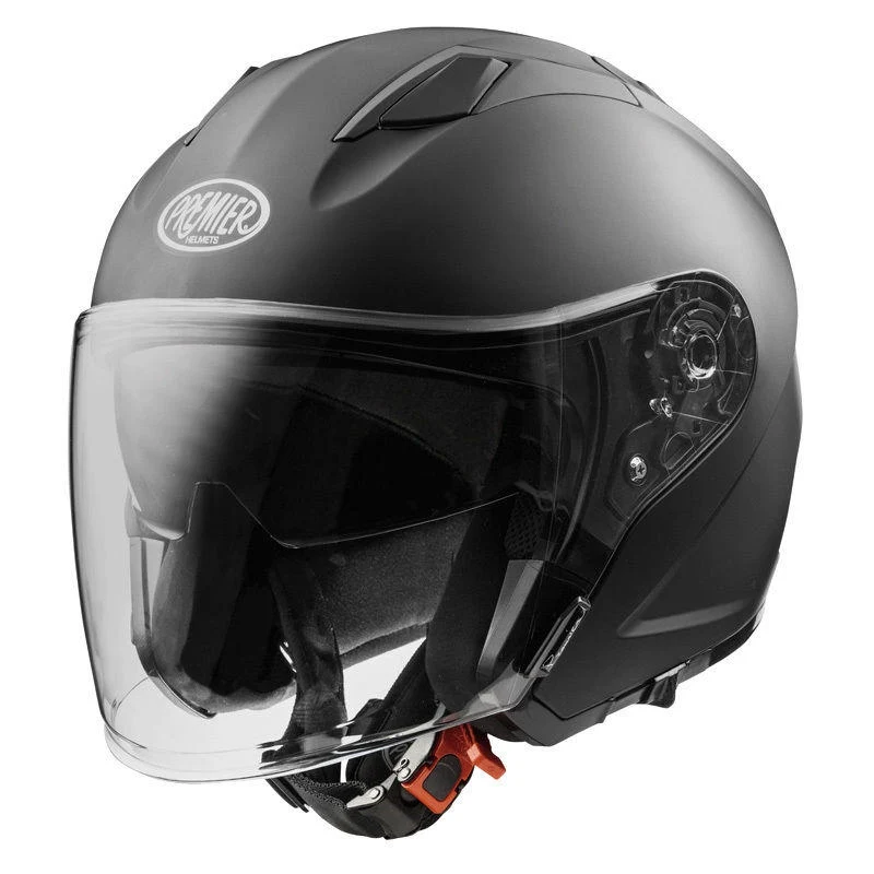 PREMIER DOKKER U9 BM CASCO ABIERTO DE MOTOCICLETA NEGRO