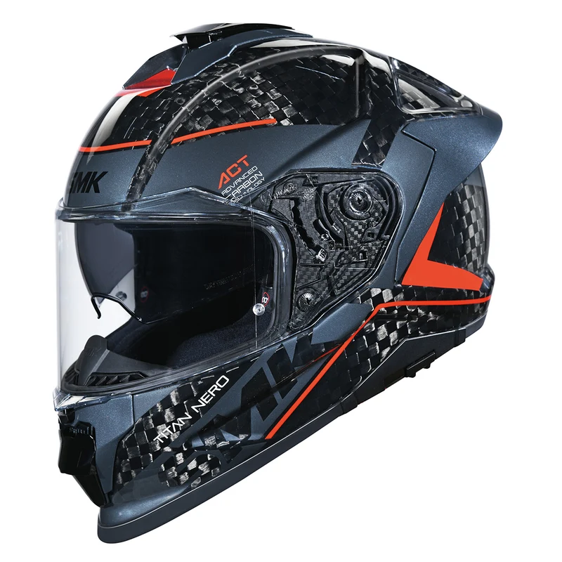 SMK- TITAN CARBON NERO DECORADO BRILLO ROJO (GL263)