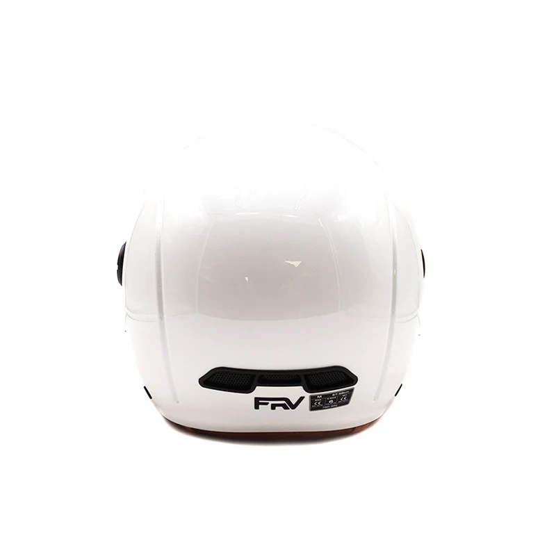 Casque JET blanc brillant (taille XS à XXL) (L)