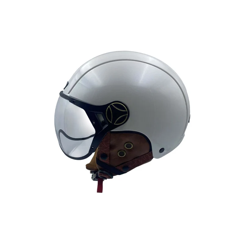Casque JET blanc brillant (taille XS à XXL)