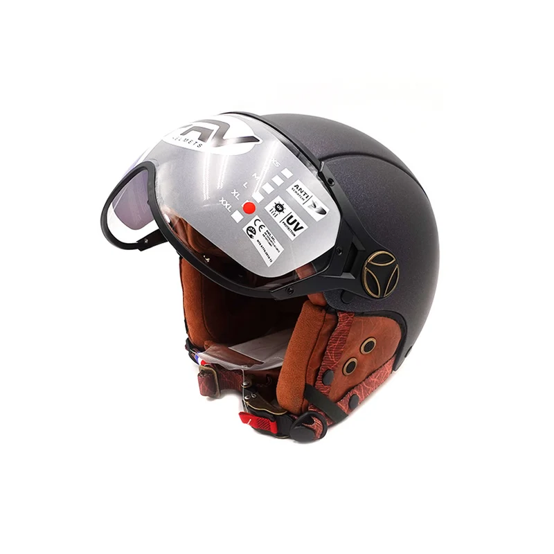 Casque JET vert mat caméléon (taille XS à XXL) (XS)